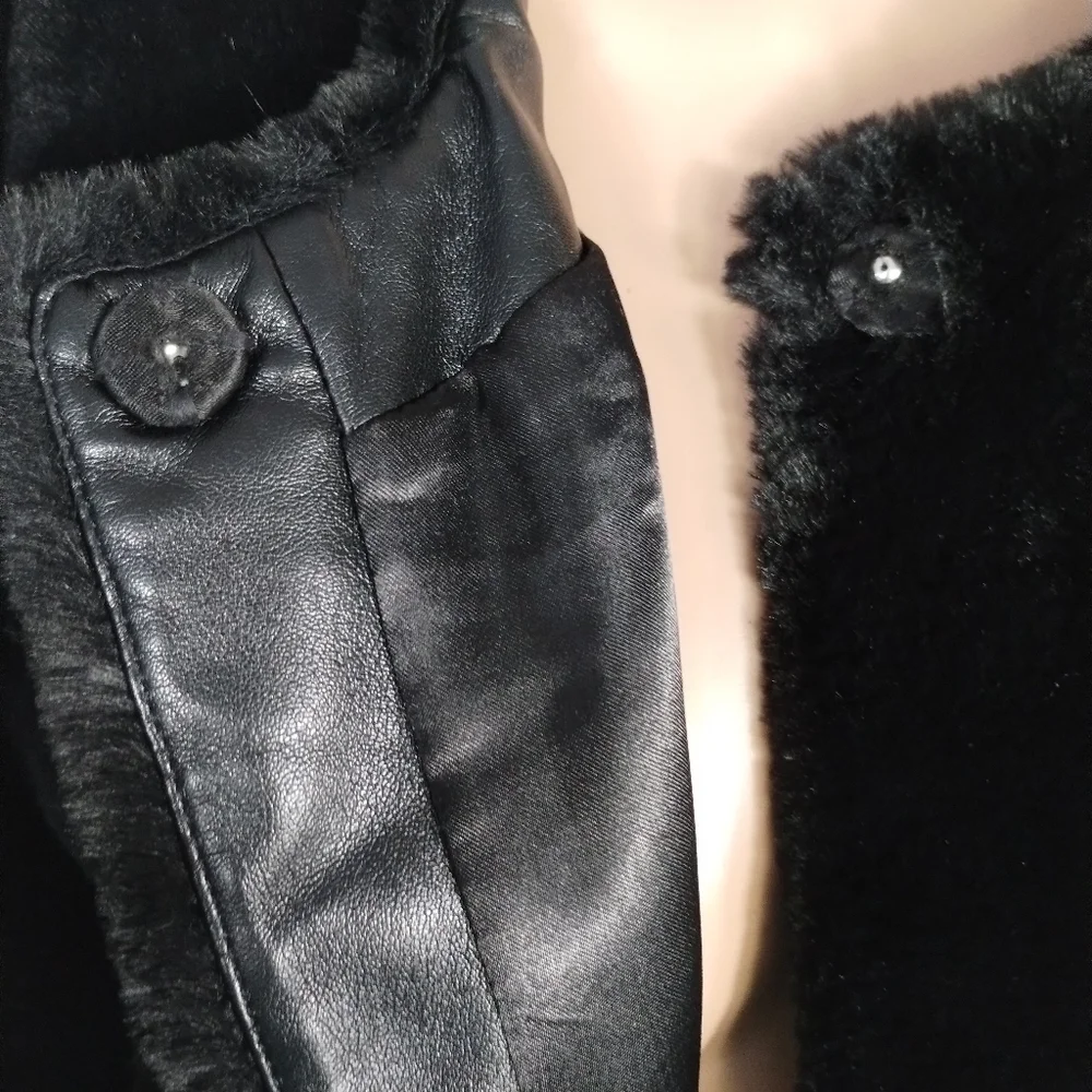 Joie Faux Fur Jacket With Rhinestones XS - Picture 4 of 7